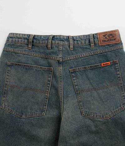 Butter Goods Relaxed Jeans - Distressed Mid Blue