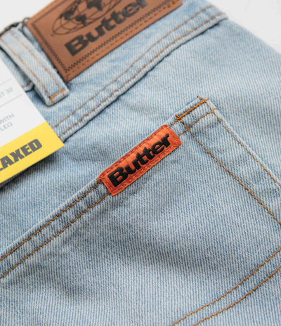 Butter Goods Relaxed Jeans - Light Blue / Orange