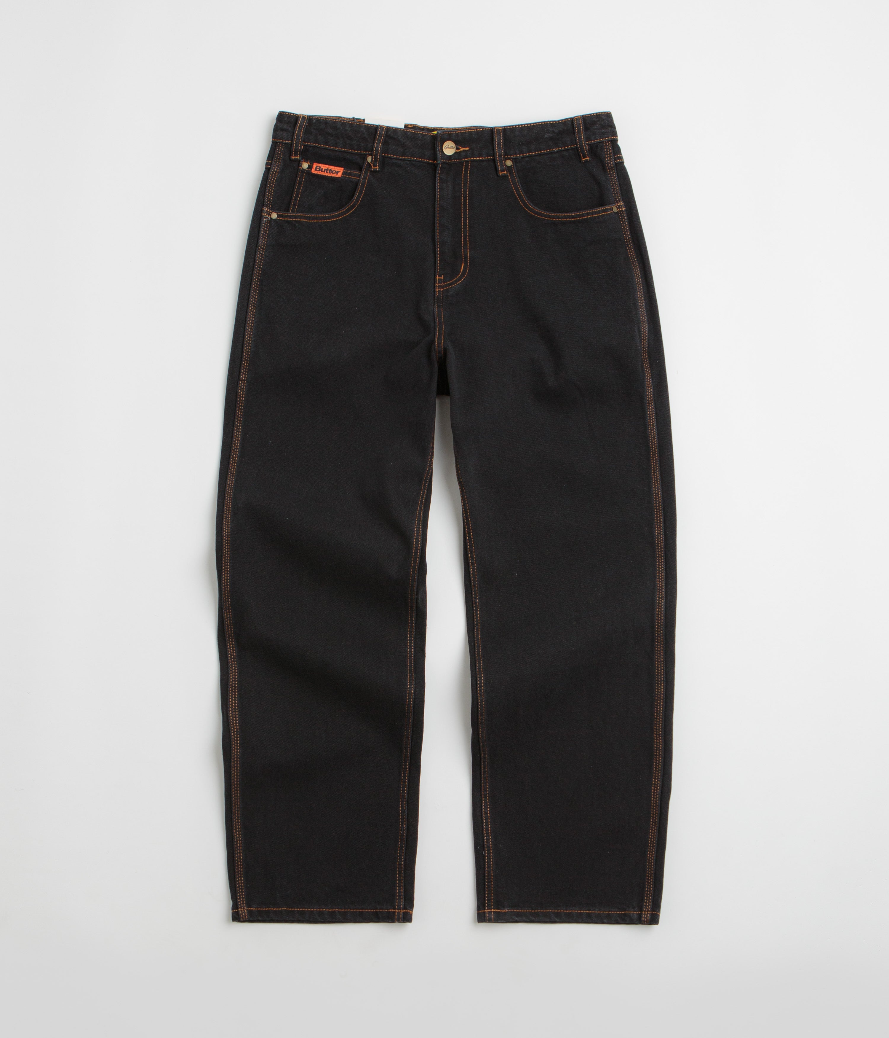 Butter Goods Relaxed Jeans in Washed Black and Black