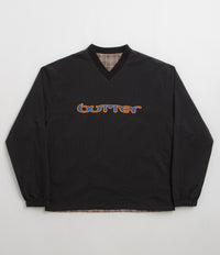 Butter Goods Reversible Dugout Pullover Jacket in Black and Stone