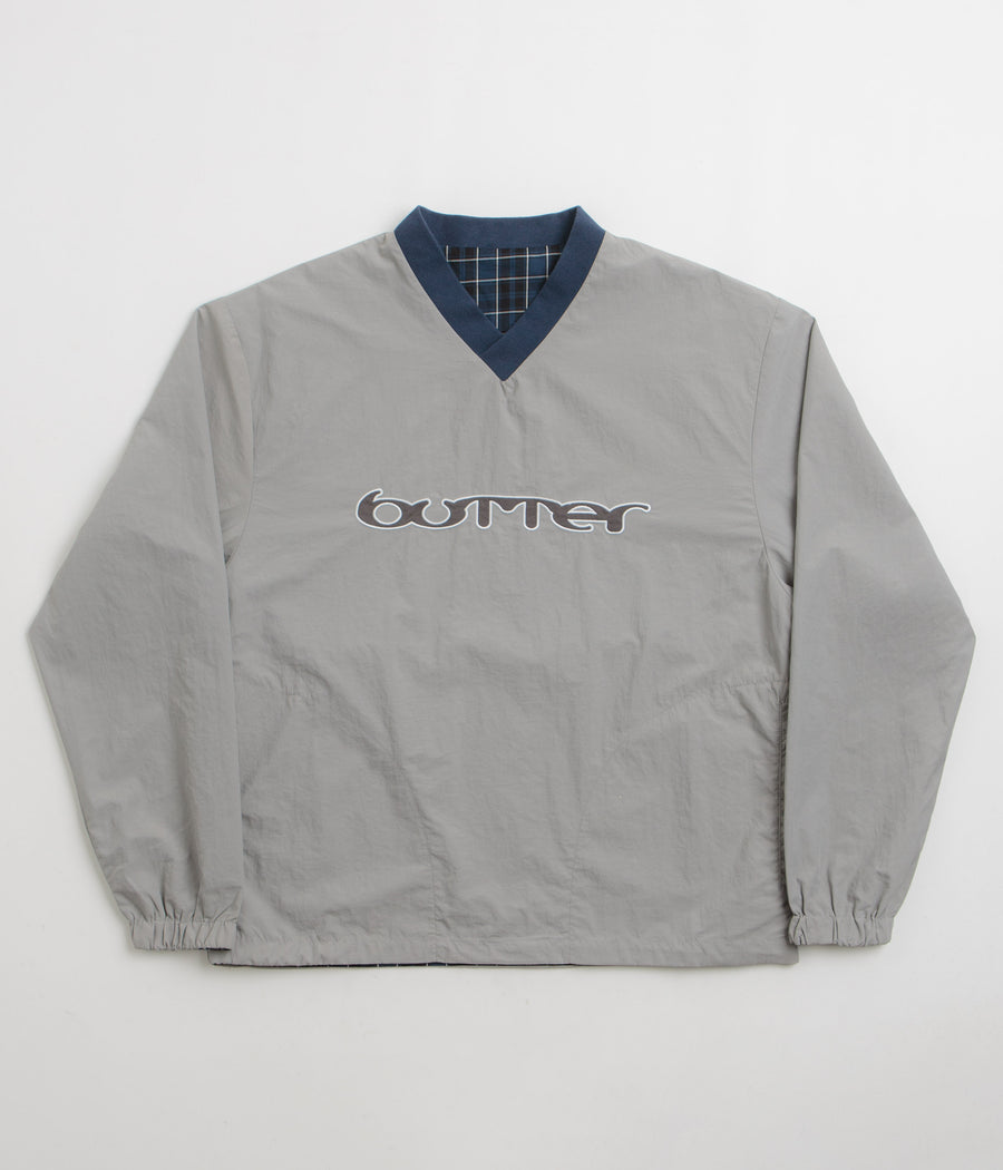 Butter Goods Reversible Dugout Pullover Jacket in Grey and Navy