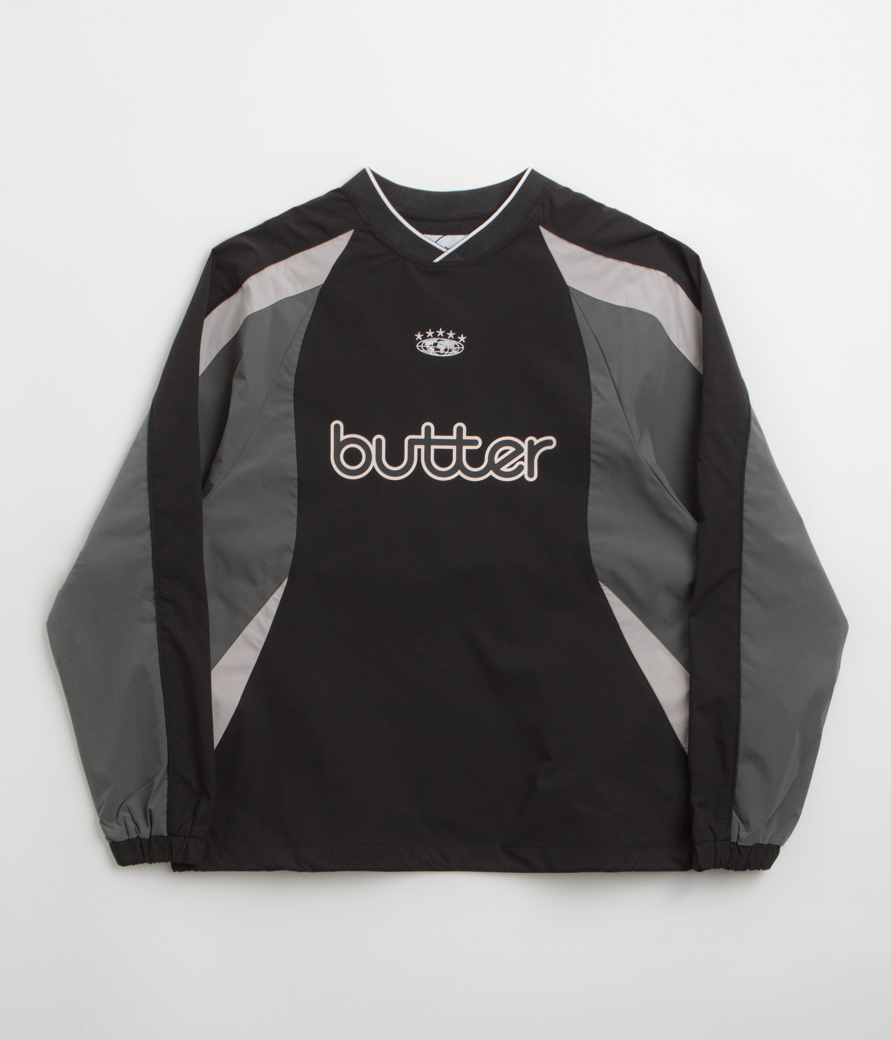 【BUTTER GOODS】 Rounded Logo Crewneck Sweatshirt, Black Butter Goods Rounded Logo Crewneck Black | BSTN Store