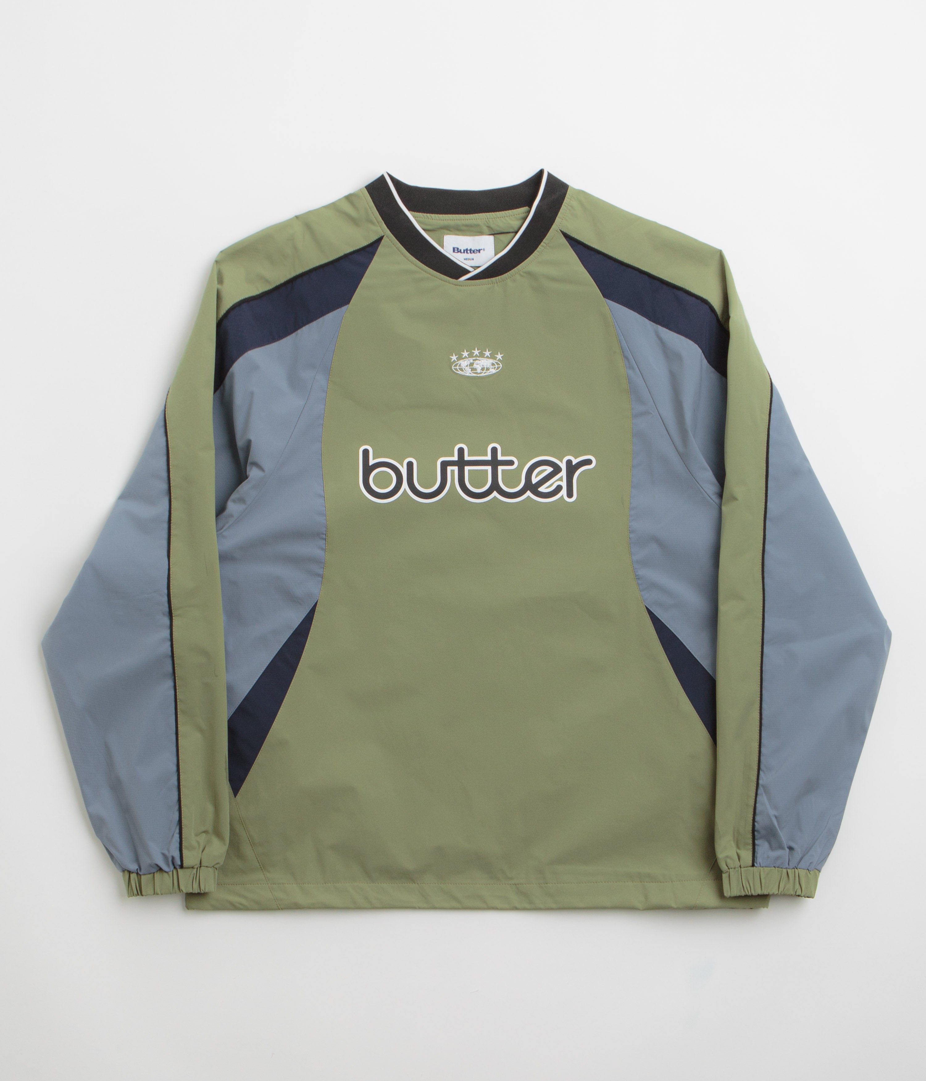 【Butter Goods】Ridge Sport Crewneck ナイロン スウェット Butter Goods Ridge Sport Crewneck Black | BSTN Store