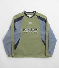 Butter Goods Ridge Sport Crewneck Sweatshirt in Sage