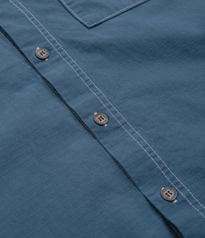 Butter Goods Ripstop Button Up Shirt in Work Blue