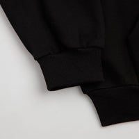 Butter Goods Ripstop Logo Applique Hoodie in Black and Red thumbnail