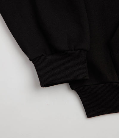 Butter Goods Ripstop Logo Applique Hoodie in Black and Red