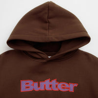 Butter Goods Ripstop Logo Applique Hoodie - Dark Brown thumbnail