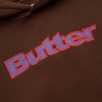 Butter Goods Ripstop Logo Applique Hoodie - Dark Brown thumbnail