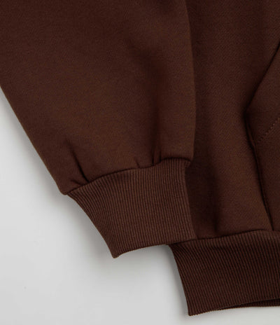 Butter Goods Ripstop Logo Applique Hoodie - Dark Brown