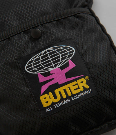 Butter Goods Ripstop Side Bag in Black