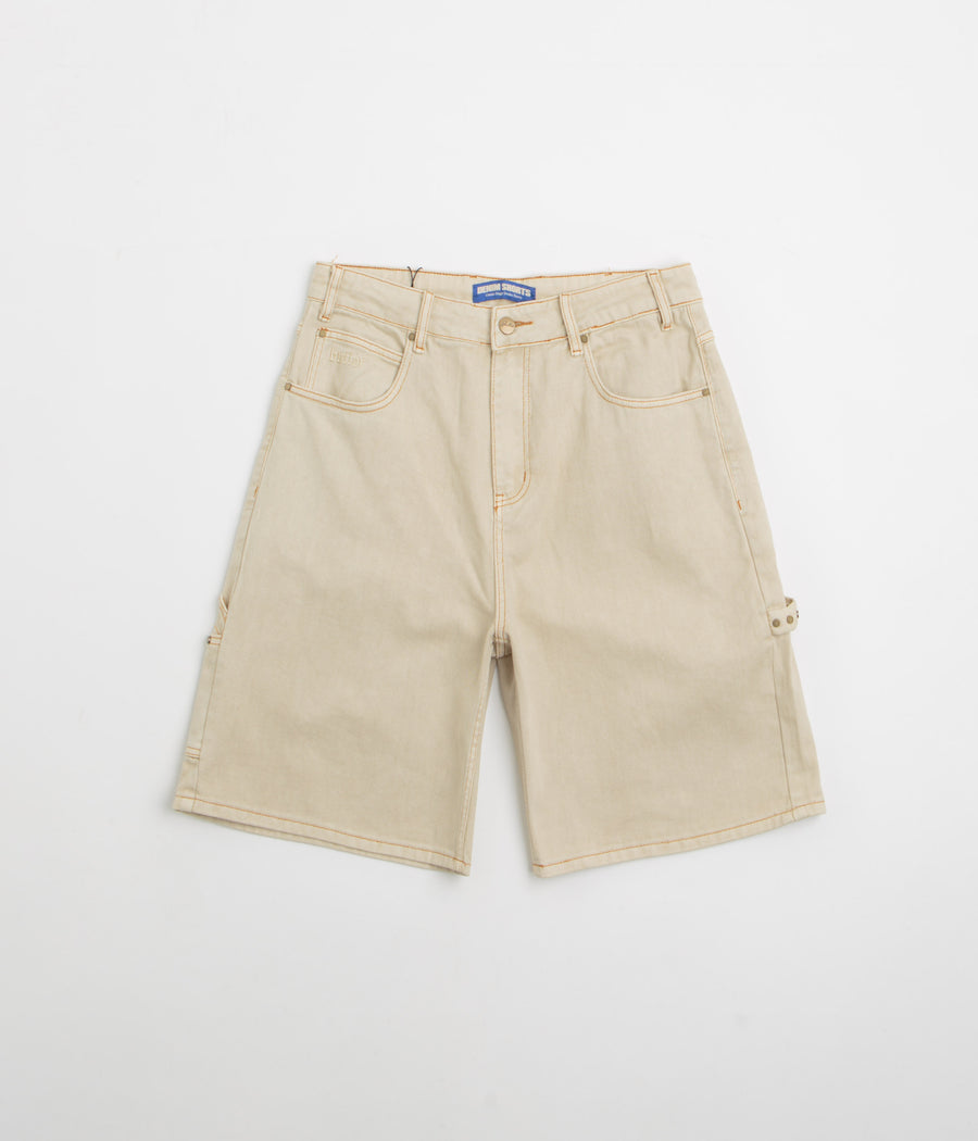 Butter Goods Rivet Denim Shorts in Bone