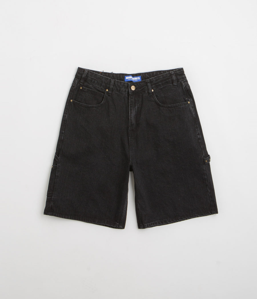 Butter Goods Rivet Denim Shorts in Washed Black