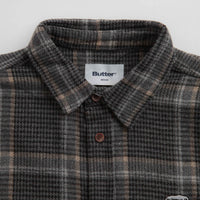 Butter Goods Rodent Flannel Shirt in Black and Grey thumbnail