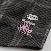 Butter Goods Rodent Flannel Shirt in Black and Grey thumbnail