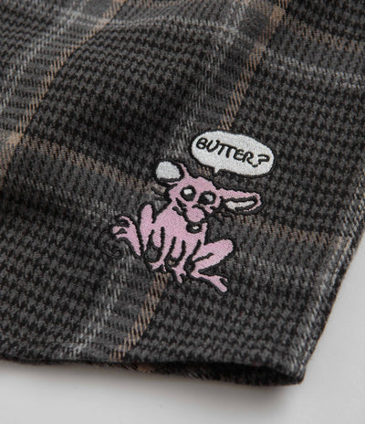 Butter Goods Rodent Flannel Shirt in Black and Grey
