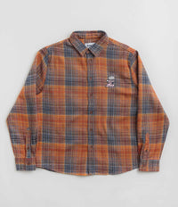 Butter Goods Rodent Flannel Shirt in Rust and Navy