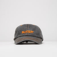 Butter Goods Rounded Logo Cap in Black and Orange thumbnail