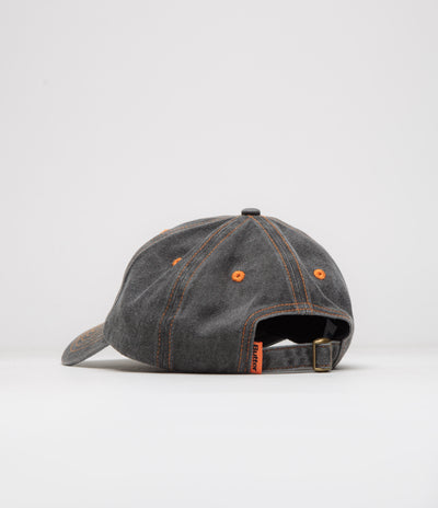 Butter Goods Rounded Logo Cap in Black and Orange