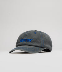 Butter Goods Rounded Logo Cap in Washed Black and Blue
