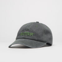 Butter Goods Rounded Logo Cap in Washed Black and Green thumbnail