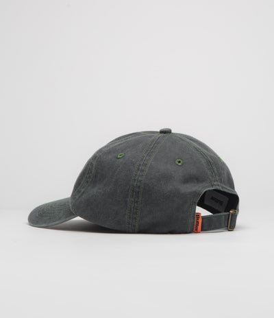 Butter Goods Rounded Logo Cap in Washed Black and Green