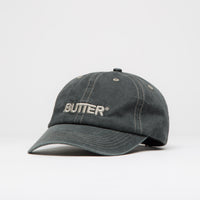 Butter Goods Rounded Logo Cap - Washed Black / Grey thumbnail