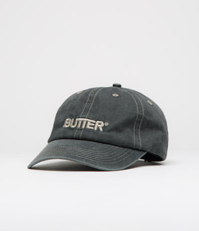 Butter Goods Rounded Logo Cap - Washed Black / Grey
