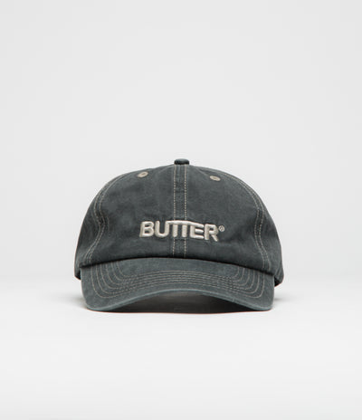 Butter Goods Rounded Logo Cap - Washed Black / Grey
