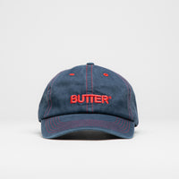 Butter Goods Rounded Logo Cap - Washed Navy thumbnail