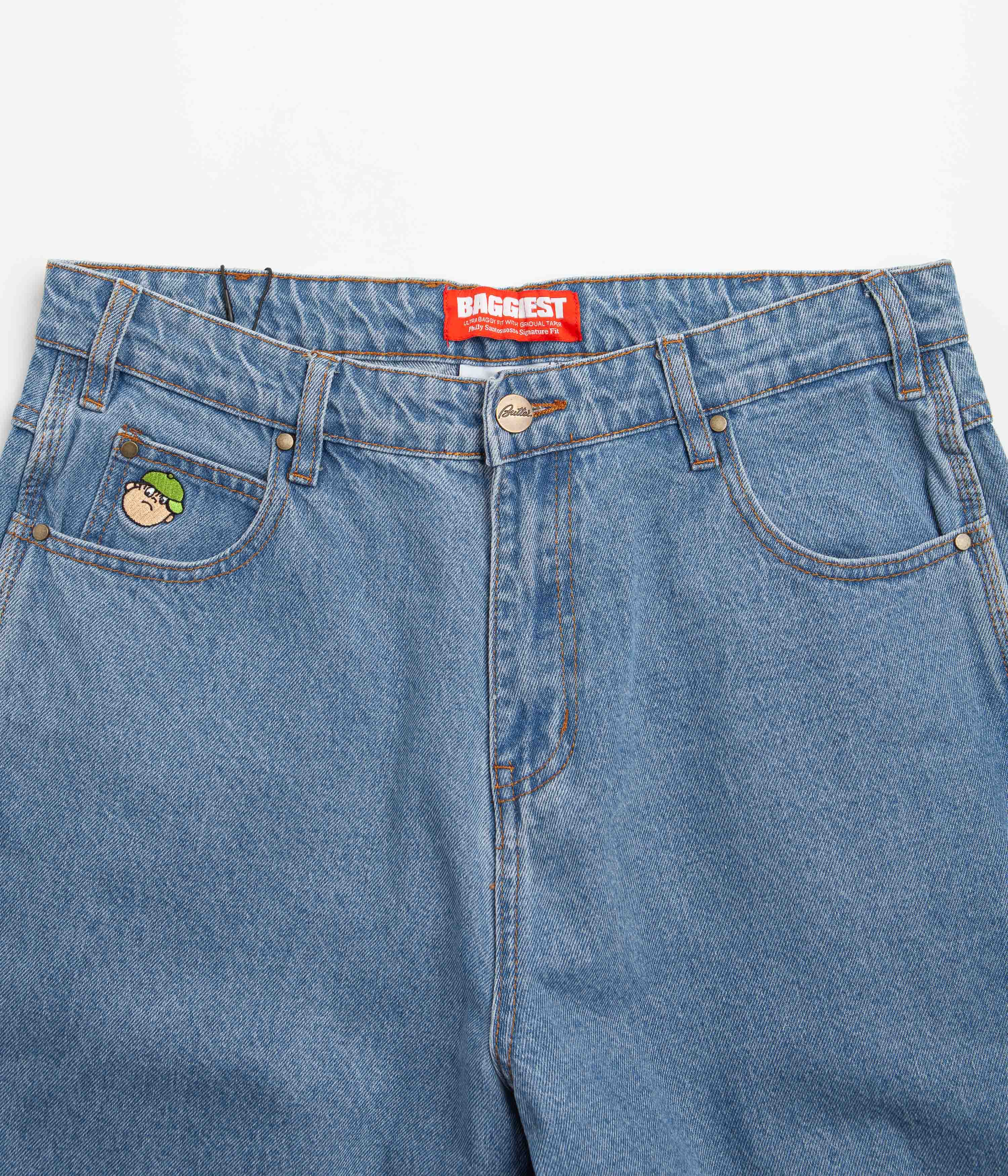 Butter Goods Santosuosso Denim Pants Washed Blue Flatspot