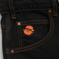 Butter Goods Santosuosso Jeans in Washed Black and Orange thumbnail