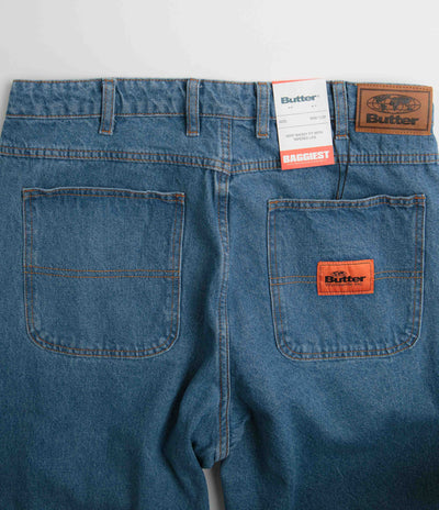 Butter Goods Santosuosso Jeans in Washed Indigo and Blue / Blue