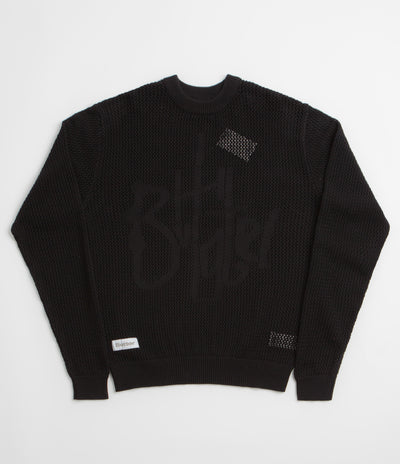 Butter Goods Scribble Knit Sweatshirt in Black