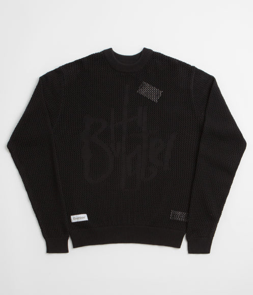 Butter Goods Scribble Knit Sweatshirt - Black