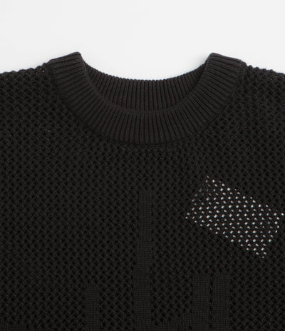 Butter Goods Scribble Knit Sweatshirt in Black