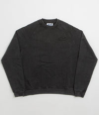 Butter Goods Scrubbed Crewneck Sweatshirt in Black