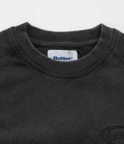 Butter Goods Scrubbed Crewneck Sweatshirt - Black