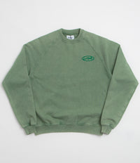 Butter Goods Scrubbed Crewneck Sweatshirt in Fern