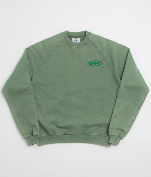 Butter Goods Scrubbed Crewneck Sweatshirt - Fern