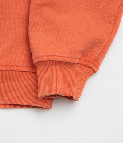 Butter Goods Scrubbed Crewneck Sweatshirt - Tangerine