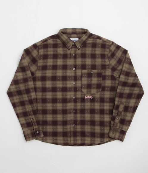 Butter Goods Sirocco Shirt - Plum / Taupe