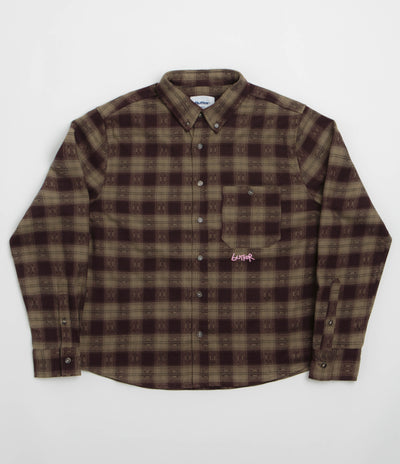 Butter Goods Sirocco Shirt in Plum and Taupe