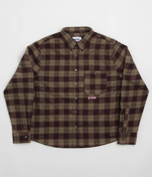 Butter Goods Sirocco Shirt - Plum / Taupe