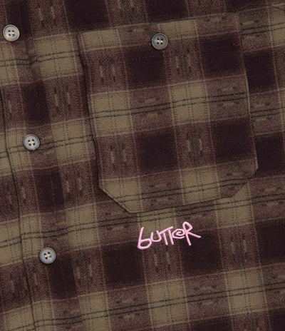 Butter Goods Sirocco Shirt - Plum / Taupe