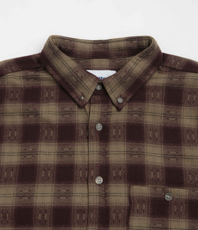 Butter Goods Sirocco Shirt in Plum and Taupe