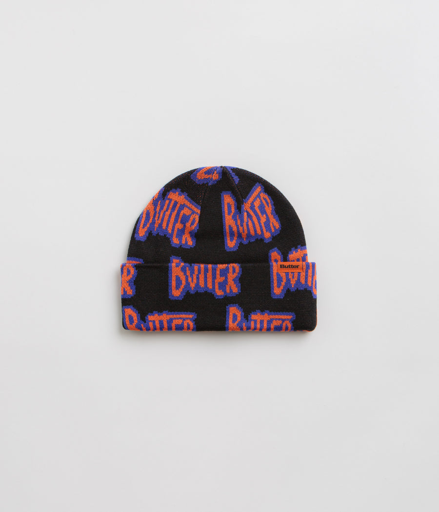 Butter Goods Sketch Cuff Beanie in Black