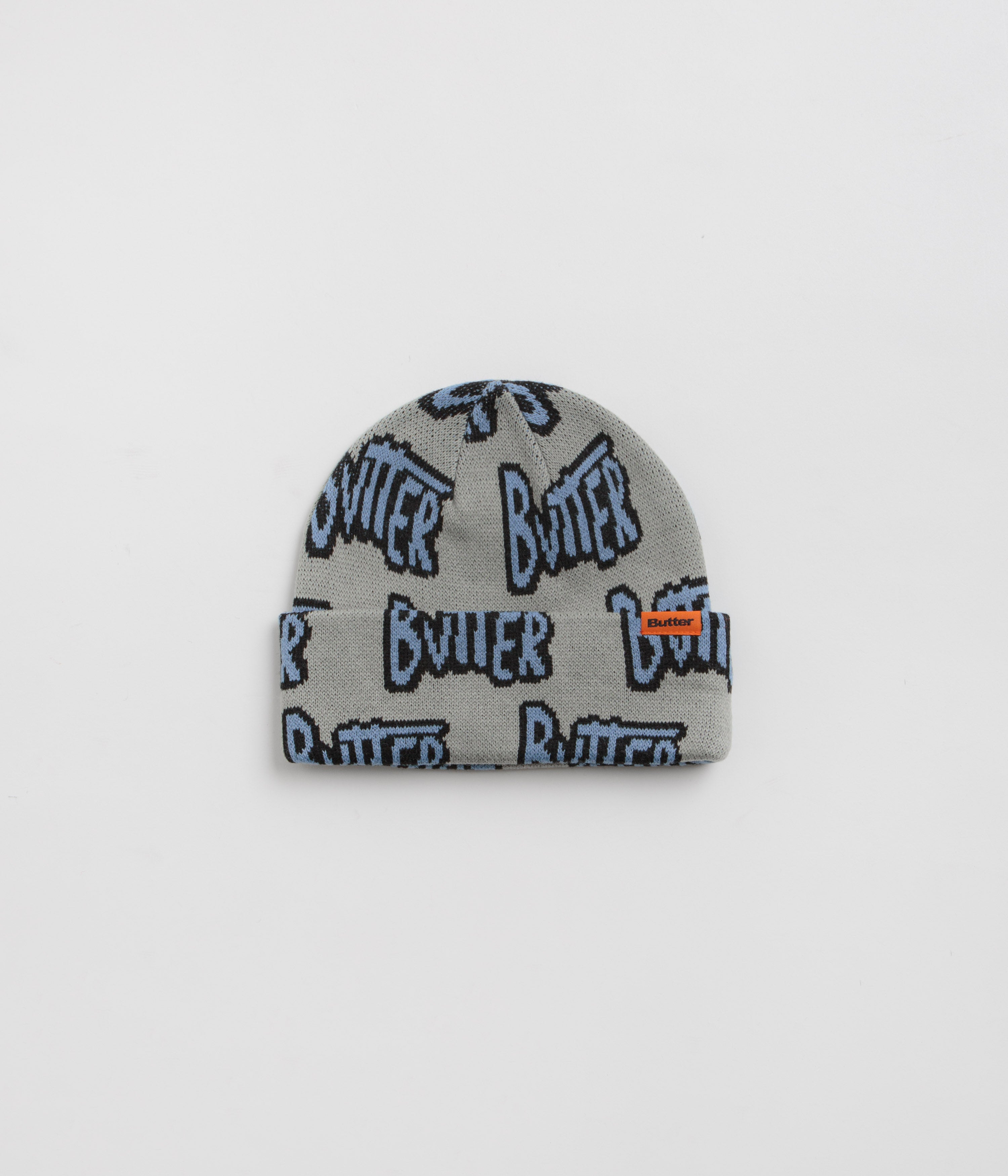 Butter Goods Sketch Cuff Beanie in Pewter