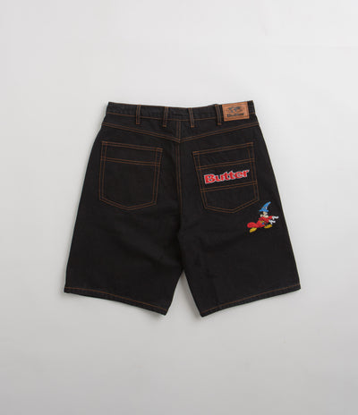 Butter Goods Sorcerer Baggy Denim Shorts in Washed Black