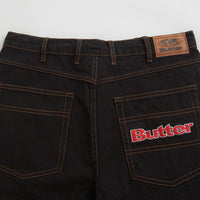 Butter Goods Sorcerer Baggy Denim Shorts in Washed Black thumbnail